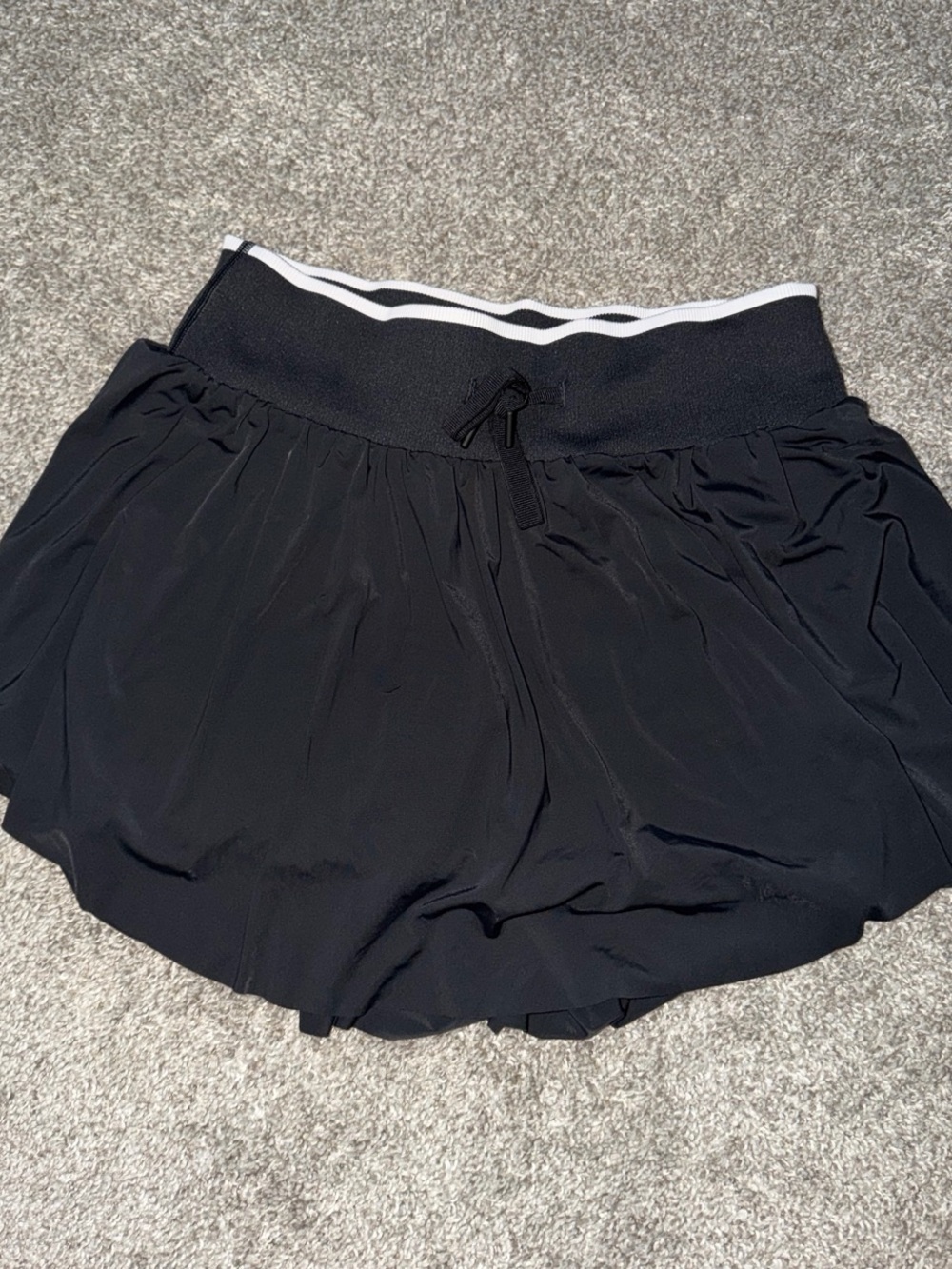 all in motion Black & white athletic skort with drawstring waist